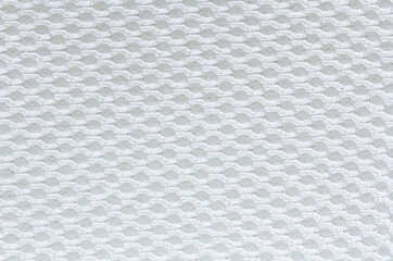 White mesh fabric texture. Cloth with large cells
