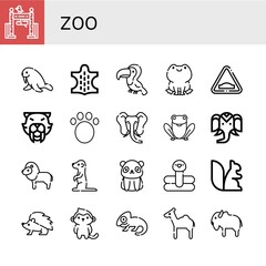 Sticker - zoo icon set