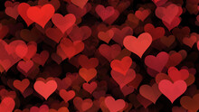 Red Hearts Background,valentine Background With Hearts.