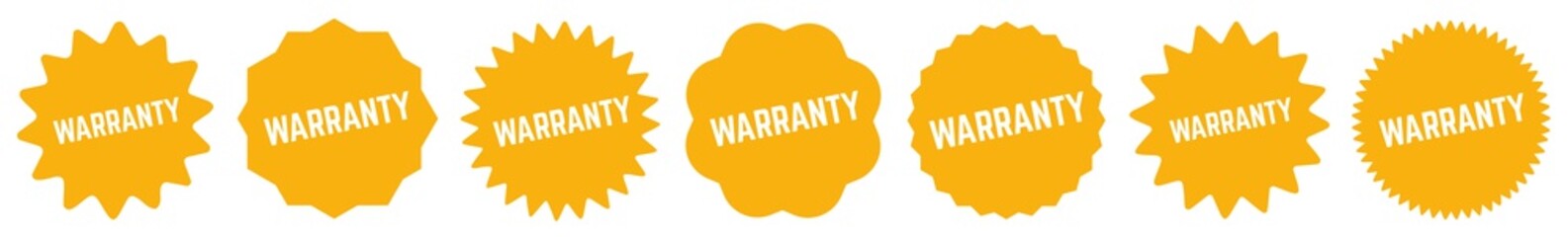 Wall Mural - Warranty Tag Orange | Icon | Sticker | Label | Variations