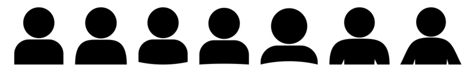 Wall Mural - user icon black | avatar illustration | client symbol | member profile logo | login head sign | isol