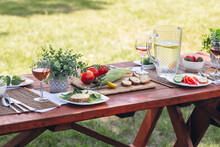 Farm To Table Picnic Setting Outdoors