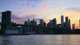 Fototapeta  - night view of lower manhattan NYC USA