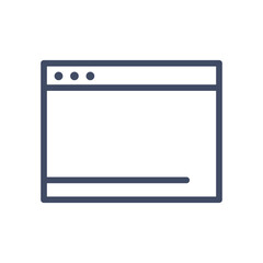 website page line style icon vector design
