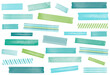 © the simple surface - Watercolor washi tape. Ocean colors; blue, aqua, teal, and green. EPS file has global colors for easy color changes.