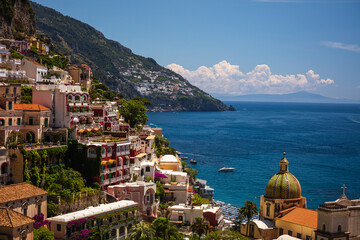 Picturesque city of Positano in Amalfi Coast, Campania, Italy