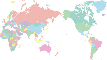  カラフルなドットの世界地図