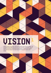 Wall Mural - isometric abstract cover, poster, background vector design