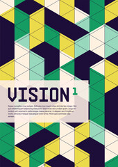 Wall Mural - isometric abstract cover, poster, background vector design