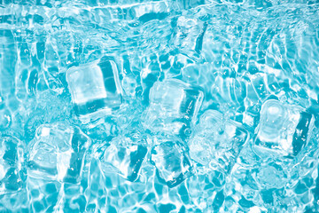 Sticker - Cool and transparent ice cubes in summer