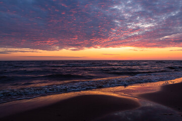 Wall Mural - Clouds before the rain in the sea