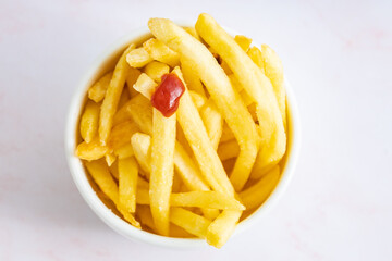 A simple snack of French fries