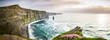 Cliffs of Moher Panorama in Irland Meer, Ozean, Küste, Atlantik, Klippen, Felsen, Landschaft, Natur / Sea, Ireland, Ocean, Coast, Atlantic, Cliffs, Rock, Landscape, Nature