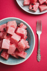 Wall Mural - watermelon in a plate