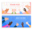 Clapping Hands Horizontal Banners
