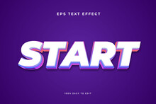 3d Vibrant Bevel White Text Effect