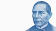 © Prachaya - Benito Juarez, President of Mexico, Portrait from Mexico  Banknotes. .