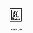 Mona Lisa icon vector. Mona Lisa icon vector symbol illustration. Modern simple vector icon for your design. Mona Lisa icon.	