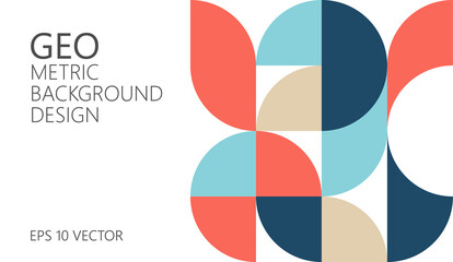 abstract vector geometric pattern, background design in bauhaus style, for web design, business card