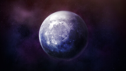 Wall Mural - fantastic view of the moon in space.
