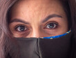 © Alexandre - Young Attractive Brown Hair Hispanic/Latin Woman Wearing Face Mask for Cough, Flu, Virus, Viral Protection