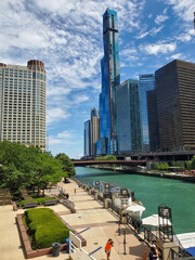 Fototapete - Chicago city skyline 