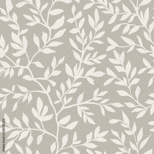 Fotomural Liana seamless pattern with leaves creeper