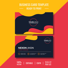 Wall Mural - Modern business card design illustration