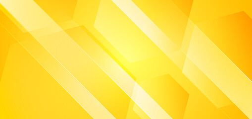 Abstract geometric hexagons yellow background with diagonal striped lines.