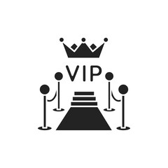 Wall Mural - Red carpet glyph black icon. Ceremonial vip event. Sign for web page, mobile app, button, logo. Vector isolated button.