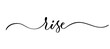 © ku4erashka - Rise - vector calligraphic inscription with smooth lines for labels and design of packaging, products, food store, fruits and vegetables.