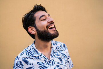 Man enjoying summer and wearing summer clothes.