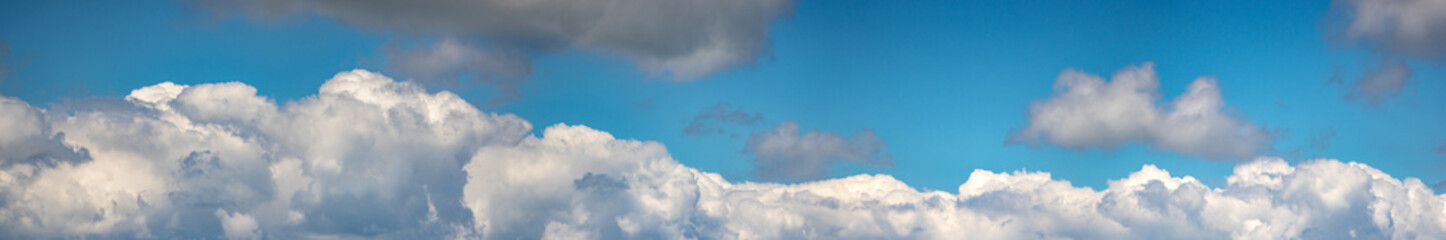 Wall Mural - white cumulus clouds against the blue sky