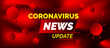 Coronavirus news update banner, Vector
