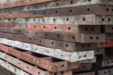 old metal formwork