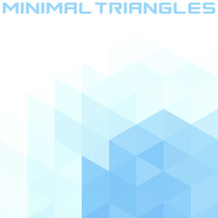Poster - Minimal background with light blue triangles. Simple vwctor pattern