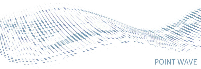 Aufkleber - Point wave with halftone effect. Vector graphics