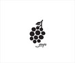 a bunch of grape simple vector icon logo design illustration