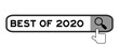 © bankrx - Search banner in word best of 2020 with hand over magnifier icon on white background
