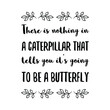 There is nothing in a caterpillar that tells you it’s going to be a butterfly. Vector Quote