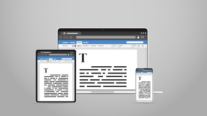 laptop tablet and smartphone screns cross platform application development adaptive user interface r