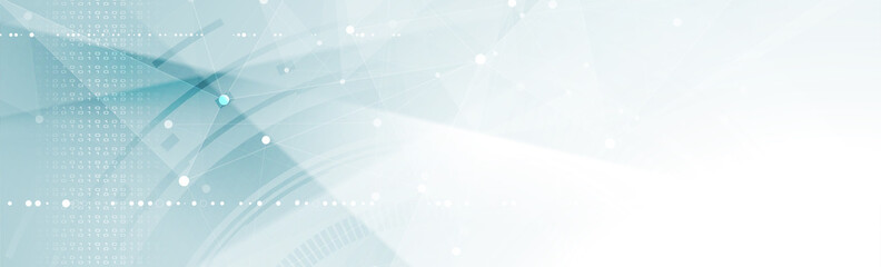 Abstract blue white futuristic tech web header banner