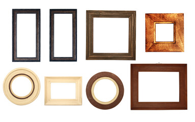 Sticker - Set of retro wooden frames