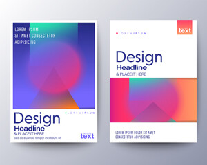 Wall Mural - flyer or poster design with abstract vivid colors background