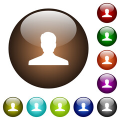 Sticker - Anonymous avatar color glass buttons