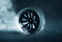Car Tire On The Street