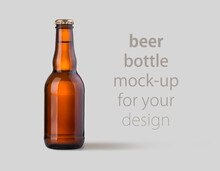 Brown Beer Bottle Isolated