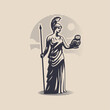 Goddess Athena or Minerva. 