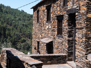 Poster - Sunny scenery of the beautiful Talasnal village in Portugal