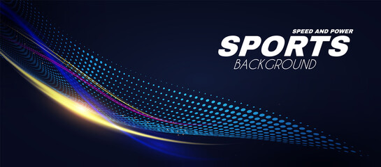 Abstract sport background with motion elements. Light dynamic effect.